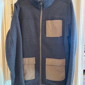 Marmot Men's Dark Gray Zip-Up with Beige Pockets